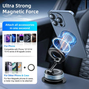 Soporte Magnético de Coche 360° — Ventosa de Succión Potenciada